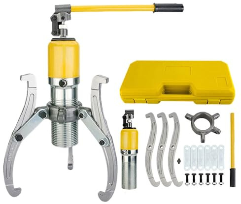 XUEMANSHOP 20T Hydraulic Gear Puller,3 Backen Radnabenabzieher Hydraulik Maximale horizontale Säge 350 mm Maximale Längssäge 200 mm für Ziehen von Naben Flanschen
