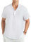 Enlision Chemise Lin Homme Blanche Manches Courtes Chemises Col Mao pour Hommes Casual Été Chemisette Boutonnées de Plage Classique Henley Shirt 4XL