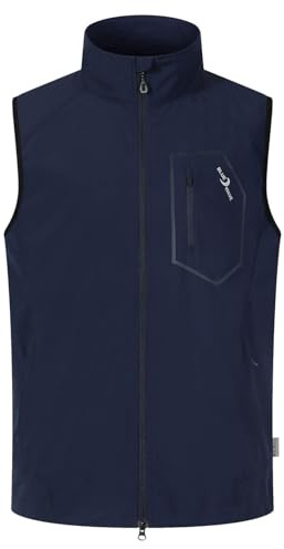 Blue Wave Herren Softshellweste Lars mit Stehkragen - Weste mit Kinnschutz und Kordelzug am Bund
