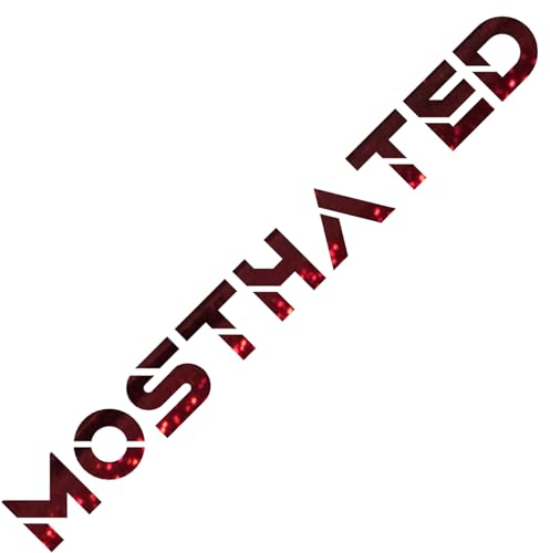 Autoaufkleber MOST HATED Tuning Sticker KFZ Aufkleber (Glitzer Rot)
