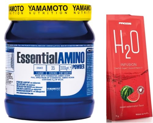 Yamamoto EssentialAmino Powder 300 gr + H20 Prozis - aminoacidi essenziali, aroma arancia