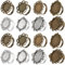 SUNNYCLUE 16 Stück 8 Stile Verstellbare Rohlinge Für Ringe Großpackung Mit Lünettenring Rohlingen Antik Silber Bronze Cabochon Fassungen Blume Flach Rund Vintage Fingerringe Komponenten Für Frauen DIY