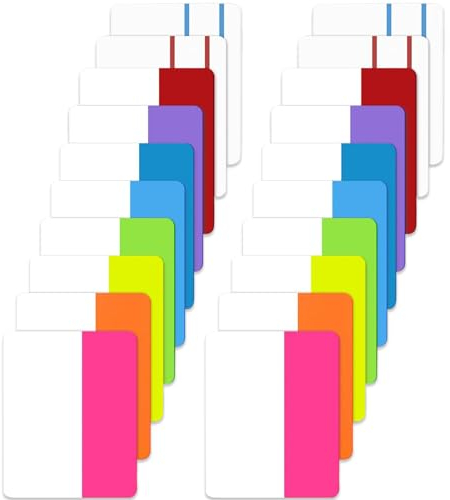 400 Stück Page Marker Set, Haftnotizen Tabs 10 Farben, Seitenmarker Haftstreifen Index Tabs, Lese Tabs Selbstklebend Zum Markieren, Wasserfest Kennzeichnung für Lesen Markieren von Seiten Lernen
