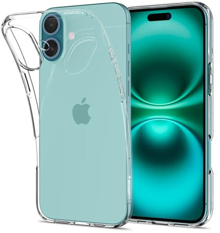 Spigen Liquid Crystal Case Compatible with iPhone 16 - Crystal Clear