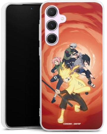 DeinDesign Silikon Hülle kompatibel mit Samsung Galaxy A55 5G Case transparent Handyhülle Naruto Shippuden Sasuke Sakura