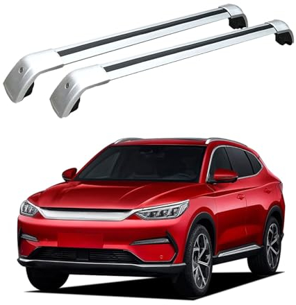 WYXFCBF 2 Stück Auto Dachträger für VW Polo (Type AW 6C 6R 9N3 9N 6N2 6N 86C 2F 86), Aluminium Dachgepäckträger Gepackträger Querträger Relingträger, Auto Zubehör,Silver