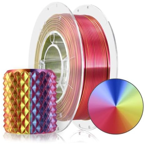 ROSA3D Magic PLA Silk Filament 1.75 mm für 3D Drucker, Karneval Spule 0,3kg, Dreifarbig