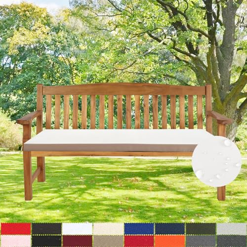 PHUSTJKL Bankkissen Bankauflage Outdoor Wasserdicht Stuhlkissen, 3CM Dicke rutschfeste Waschbar Abnehmbarem Gartenbankauflage, Sitzkissen für Gartenmöbel Schaukel Terrasse Drinnen, 100X45X3CM