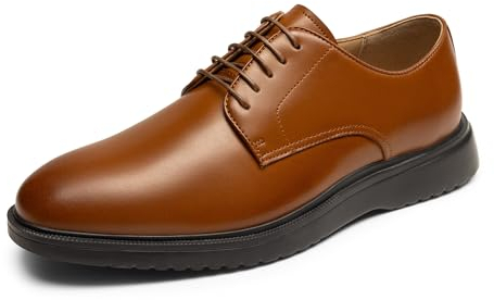 Bruno Marc GrandFlex Ease Polish Zapatos de Vestir Hombre Zaptos Casuales Transpirables con Cordones Hombre Cómodos Oxfords,Size 43,Marrón,SBOX2402M