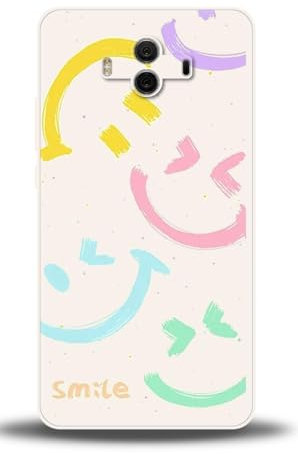 WUACYEAMING Compatible con Huawei Mate 10 Case, Funda Silicona Premium Líquida Resistente Arañazos, Antihuellas Dactilares, Prueba Golpes Cover Carcasa de TPU-Sonrisa