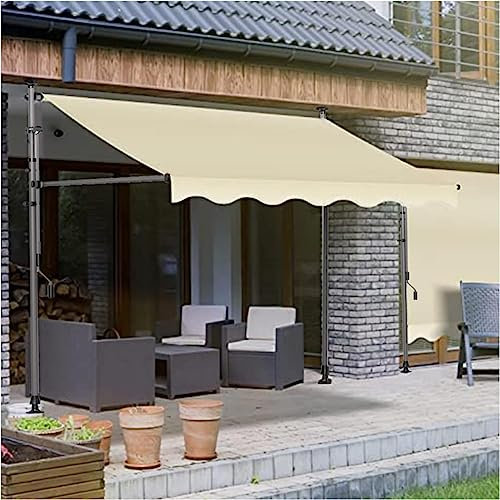 Tendalino a morsetto per balcone, regolabile in altezza, resistente ai raggi UV, impermeabile, protezione solare, manovella, copertura 3M