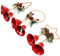 OUNONA 3stücke Teiliges Weihnachtsglöckchen Deko Vintage Weihnachtsbaum Rustikale Hängende Ornamente Mit Stern-Design Und Juteschnur Für Festliche Dekorationen