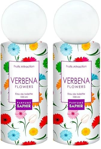PARFUMS SAPHIR Fruit Attraction Verbena, Eau de Parfum für Damen, 100 ml (Packung mit 2)