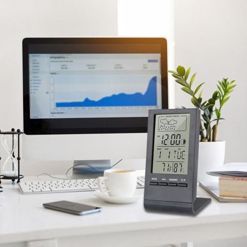 LCD Digital Hygrometer Thermometer Innen Außen Luftfeuchtigkeitsmesser Temperaturmessgerät für Luftbefeuchter Luftentfeuchter Gewächshaus Keller