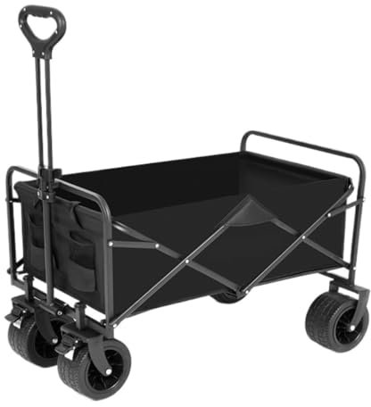 Outdoor-Wagen Outdoor Camper Anhänger Camper Tragbare Faltbare Camper Stall Trolley Klapp Auto Tragbare Einfache Zugstange Push Campingwagen(Brown,C)