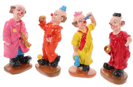 TOYANDONA 4stücke Clown-Dekoration Für Basteln Landschafts-Clown-Ornament Kleine Für Karneval Dekoration Für Innenraum