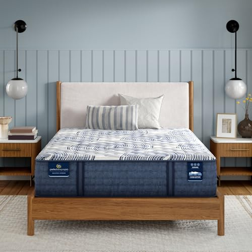 Serta Perfect Sleeper Pro - Geneva 13.5 Firm Queen Latex Hybrid Mattress - 5 Support Zones and Cooling Tech for Premium Hybrid Comfort - 100 Night Trial, CertiPUR-US Certified