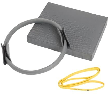 Winch Yoga & Pilates Home-Set | Pilatesring, Balance Pad & Let's Bands – Perfekt für effektives Ganzkörpertraining zuhause (Ice-Grey)