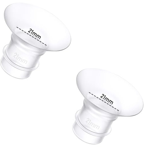 2PCS Flange Insert 21mm Compatible with Momcozy M9/M6/M5/S12 Pro/S9 Pro/Medela/Spectra/Bellababy/Lansinoh/Elvie/Nuliie/KISSBOBO/ANWIKE 24mm Wearable Breast Pump Replacement Accessories