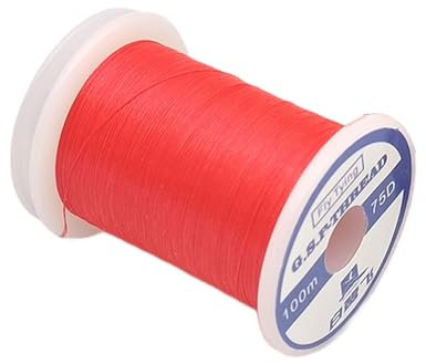 yuhlkopm Hochwertiges Fliegenbindematerial, 75D Faden in 5 Farben, ABS, Starkes Angelschnurmaterial, Starkes 75D Fliegenbindegarn, C