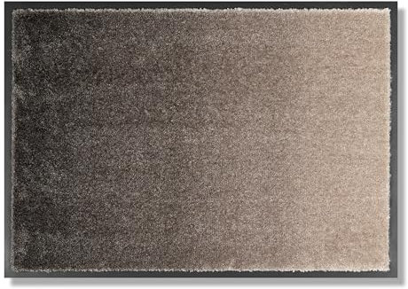 Schöner Wohnen Kollektion Fußmatte innen - Schmutzfangmatte 67 x 100 cm Verlauf beige/Taupe - rutschfeste Sauberlaufmatte robust - Fussmatte Haustür - Türmatte waschbar bei 30°C