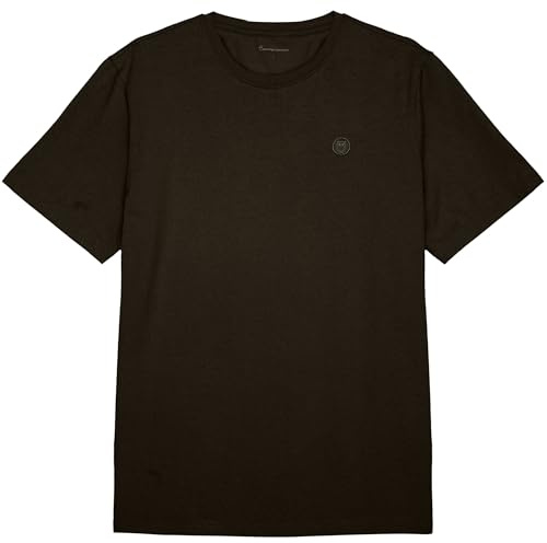 KnowledgeCotton Apparel Badge T-Shirt, L, Green Melange