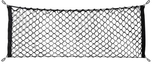 LAFENI Red Maletero de Coche para VW Jetta 2019-2023, Bolsa Organizadora de Carga Malla Elástica Redes Almacenaje con Ganchos Accesorios, C/Double-Layer Vertical Net- E/90x30