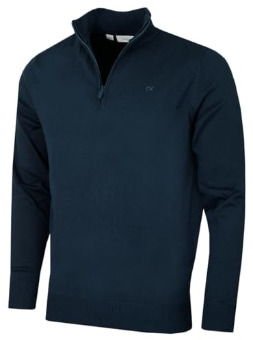 Calvin Klein Mens 2026 Campus 1/2 Zip All Season Easy Care Sweater