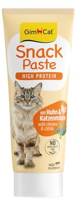 GimCat High Protein Snack Paste Huhn & Katzenminze - Köstlicher, proteinreicher Snack mit dem feinen Geschmack von Huhn & Katzenminze - 1 Tube (1 x 75 g)