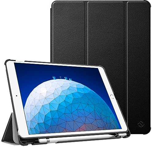 Fintie Funda Compatible con iPad Air 10.5 (3.ª Gen) 2019/iPad Pro 10.5 2017 con Portalápiz - Súper Ligera Carcasa Protectora con Auto-Reposo/Activación, Negro