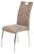 Hela Tische, 2er Set Esszimmerstuhl Küchenstuhl Susi, Mikrofaser Vinatge Beige, Metallgestell + Griff Chrom
