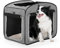 Petsfit Hundebox faltbar Pop-up-Design, Faltbare Hundebox für Zuhause Zimmerkennel Hund für große Hunde mit Plüschkissen und Aufbewahrungstasche,Schlafbox für Büro,Wohnzimmer,Camping,Hotels