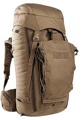 Tasmanian Tiger TT Rucksack Modular Pack 45+ Molle-Kompatibler Backpacker Trekking-Rucksack Abschließbar 50L Gesamt-Volumen, Coyote Brown