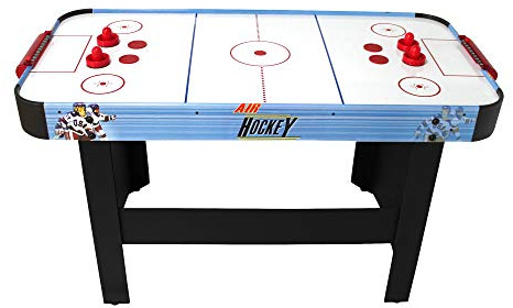 Air Hockey Teenager – Air-Hockey-Tisch mit 6-8W Impulsluftsystem – 142 x 72 x 81 cm – Blau/Schwarz