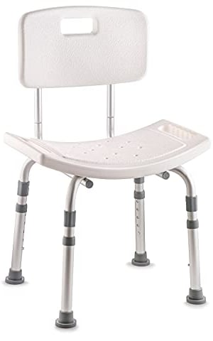 Invacare Cadiz H296 Duschstuhl mit Rückenlehne, Weiß