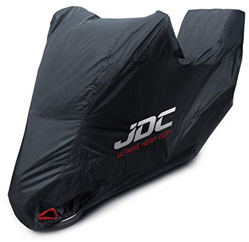 JDC Funda Moto 100% Impermeable - Ultimate Heavy Duty (Resistente, Forro Suave, Paneles Resistentes al Calor, Costuras Selladas) - XL Tall Baúl