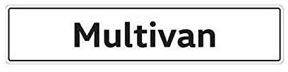 Volkswagen 7E5071801A License Plate Number Plate with Multivan Lettering