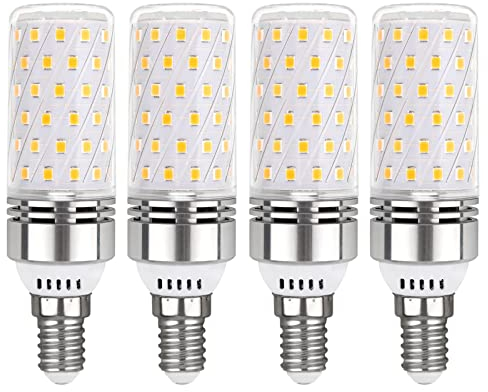 Akynite Leuchtmittel E14 LED Neutralweiß 4000K 1350LM, 12W LED Ersatz E14 100W Halogenlampe, AC 230V, Maiskolben Stablampe SES Neutralweiß für Deckenlampe, Nicht Dimmbar, 4er-Pack