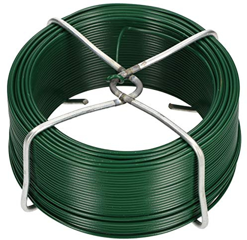 KOTARBAU® Gartendraht Ø 1,4 mm 50m PVC Draht Grün Bindedraht ummantelt Blumendraht Grün Pflanzendraht grüner Draht Blumendraht ummantelt Basteldraht Wickeldraht