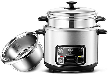 Cuiseur à riz, fonctions multicuiseur, avec panier vapeur 2-5 litres Fonction maintien chaud Commande touche Pot intérieur qualité supérieure Riz parfait chaque Rapide facile, 8 fonctions différentes
