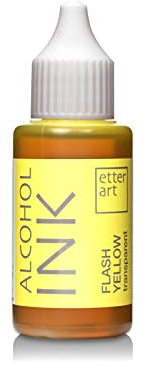 Etter Art hochwertige Alcohol Farbe für Kunstharze I Färben Sie Ihr Epoxidharz mit unseren Inks I Hohe Pigmentierung & keinen Braunstich mit unseren Farben I Flash Yellow