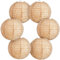 Jute-Papierlaternen, rund, chinesische Papierlaternen, dekorativ, Bauernhaus, Klassenzimmer, Dekoration, Zuhause, süß, Papierlaterne, Zeremonielle, Veranstaltung (6 Stück)
