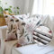 Encasa Homes Dekorative Kissenbedeckung 20x20 (50x50 cm) - F1 neutral - Digital gedrucktes Blumenkissen für Stuhl, Sitz, Bett, Büro und Haus (2)