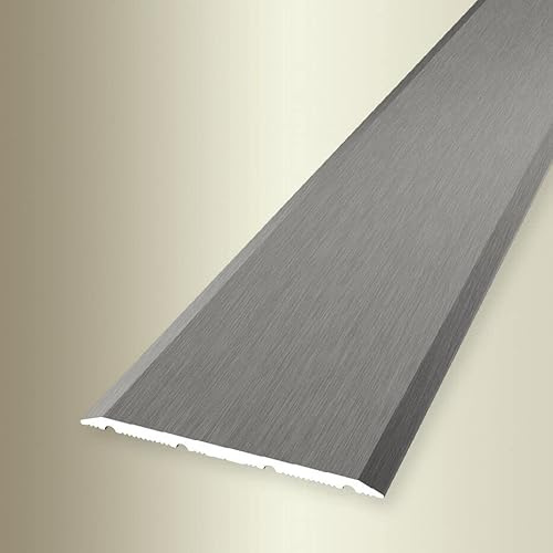 PROVISTON | Übergangsprofil | Breite: 40 mm | Höhe: 0-99 mm | Länge: 2700 mm | Aluminium eloxiert | Glatt | Edelstahl | Selbstklebend