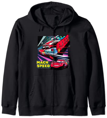 Disney and Pixar’s Cars Mach Speed Lightning McQueen Racing Felpa con Cappuccio