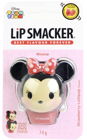 Lip Smacker - Tsum Tsum Collection - Minnie Burrocacao per Bambini - Gusto Fragola - Dolce Regalo per i Tuoi Amici - Pezzo Singolo