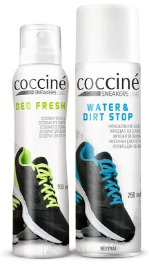 Cocciné - Hygiene-Set Für Sportschuhe und Turnschuhe I Deodorant + Imprägniermittel I Effektive Erfrischung das Schuhinnere I Schützt vor Nässe und Schmutz I Beseitigt Gerüche