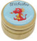 GICO Milchzahndose, Zahndose Milchzähne Bilderdose mit diversen Motiven aus Holz für Jungen und Mädchen mit Drehverschluss 44 mm (Drache)