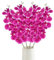 IPOPU Künstliche Orchideen-Blumen, 92 cm, Violett, 4 Stück, künstliche Orchideen, Latex, Seide, fühlen sich echt an, langer Stiel, Party, Dekoration (lila)