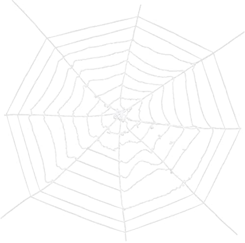 Toyvian Weißes Spinnennetz Spinnennetz-Requisite Spinnennetz-Seil Großes Spinnennetz Spinnennetz-dekor Halloween Große Weiße Ornamente Dekorationen Aus Spinnweben Weiße Deko Riese Zubehör